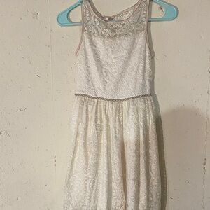 Specklers Ivory Lace Kids Formal Dress Size 12